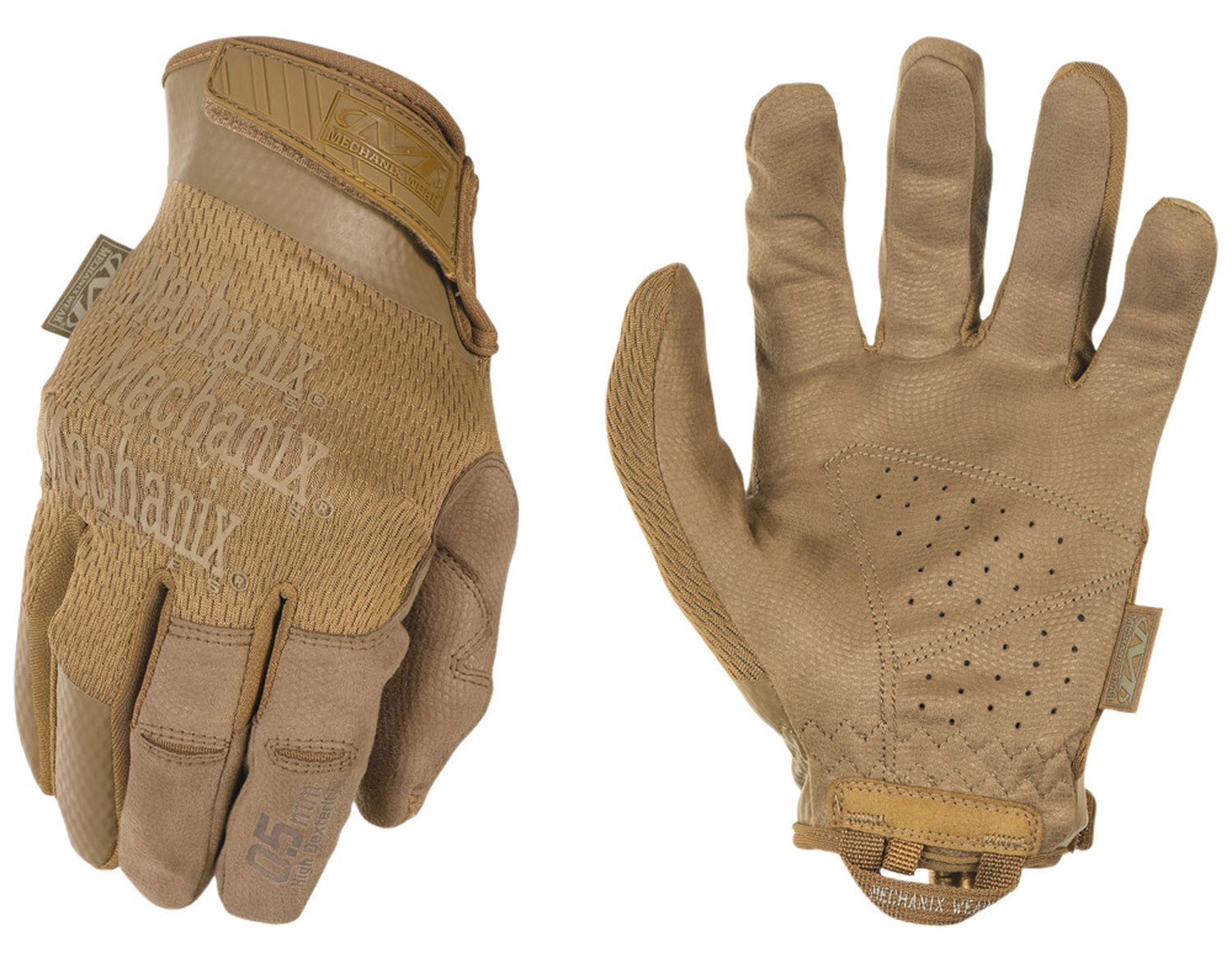 Mechanix Wear MSD-72-009 Specialty 0.5 High-Dexterity Coyote Suede Tactical Gloves Medium