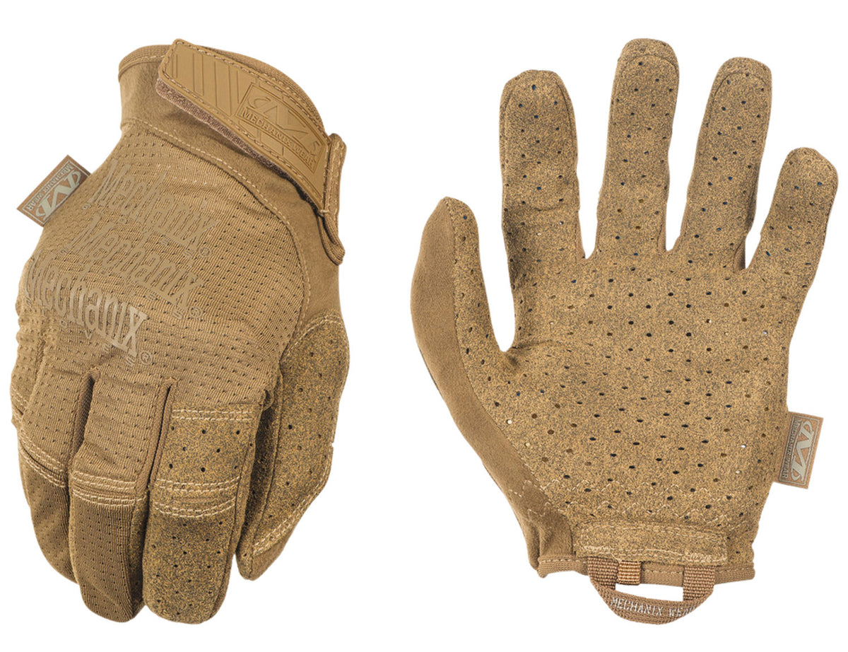 Mechanix Wear MSV72011 Specialty Vent Coyote Synthetic Leather Gloves XL Velcro Closure