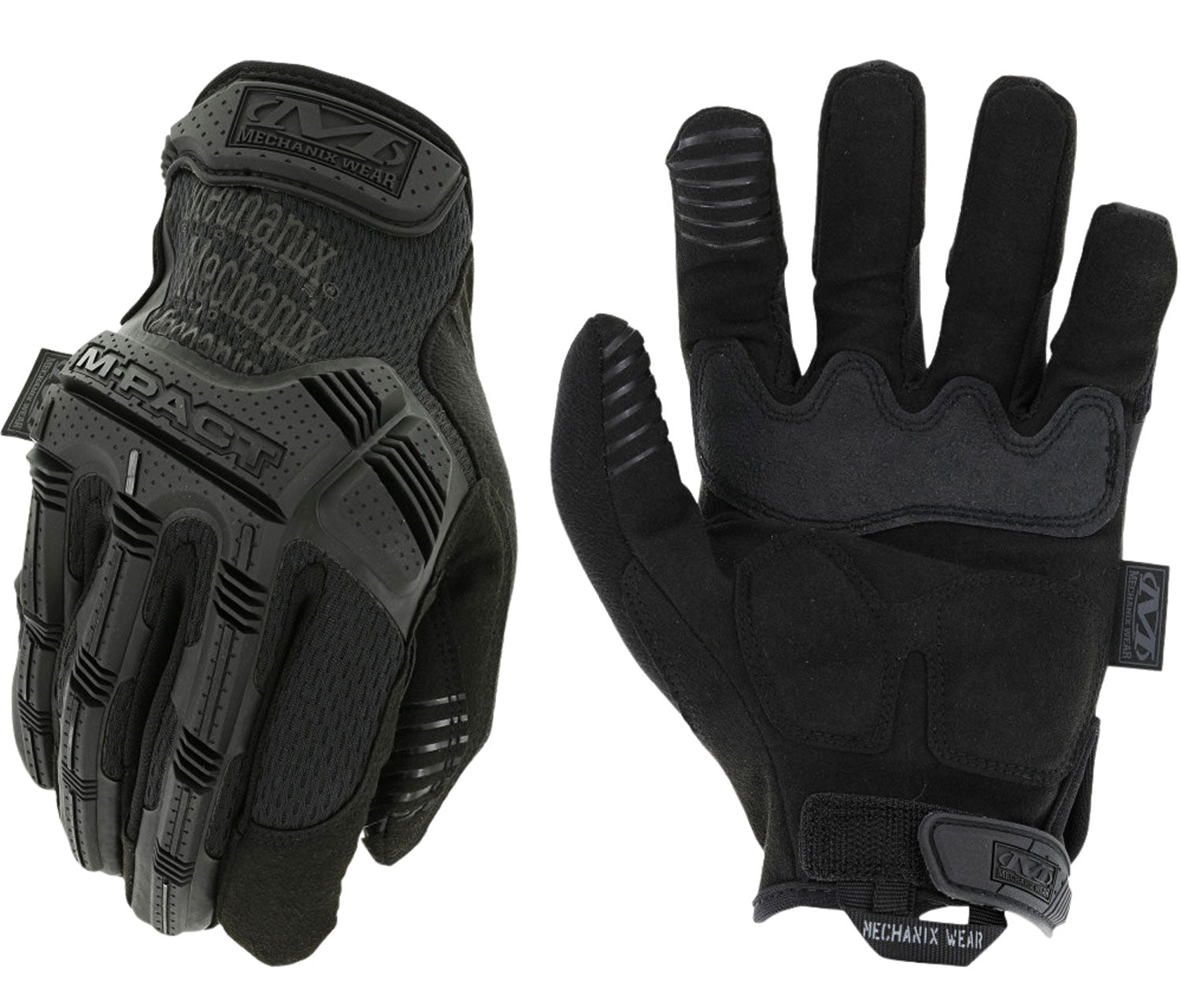 Mechanix Wear MPT-55-009 M-Pact Covert Black Synthetic Leather Tactical Impact Gloves Medium