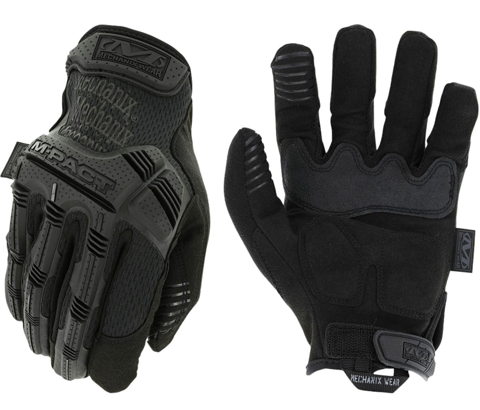 Mechanix Wear MPT-55-008 M-Pact Covert Black Synthetic Leather Tactical Impact Gloves Small