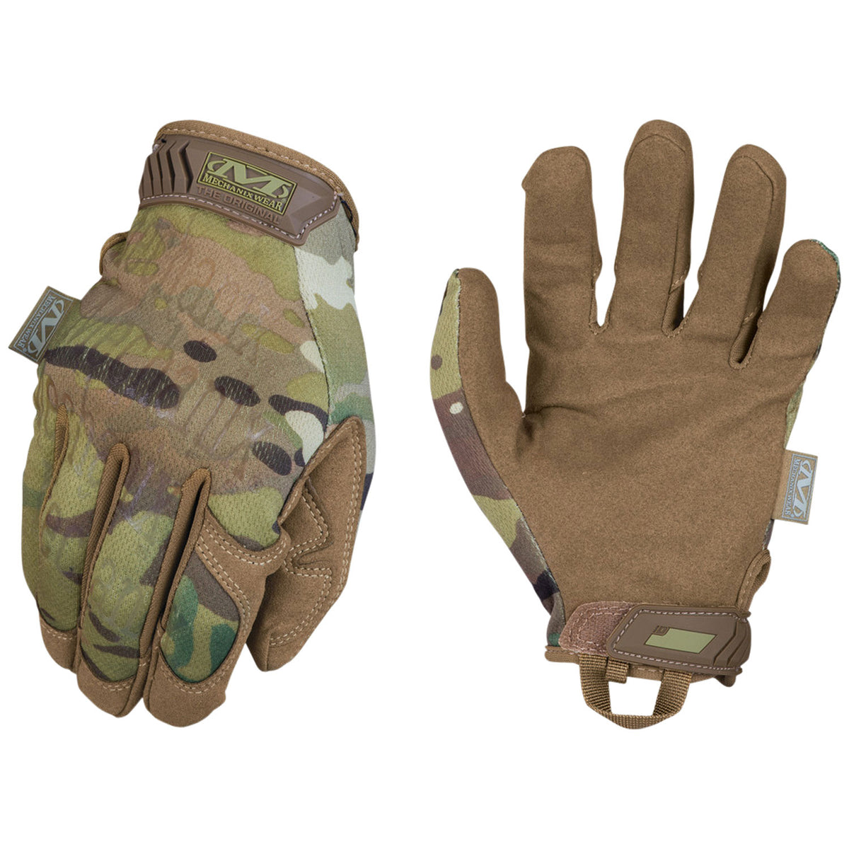 Mechanix Wear MG78010 Original MultiCam Tactical Gloves Large Velcro Closure Synthetic Leather