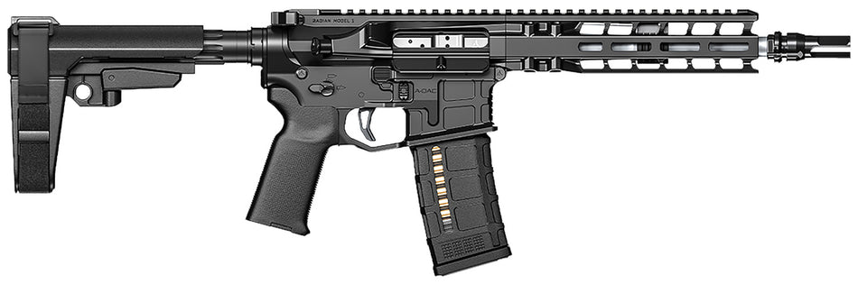 Radian Weapons R0052 Model 1 Pistol 300 Blackout 30+1 9", Black, Billet Rec, M-Lok Handguard, Smooth Buffer Tube (No Brace), Magpul Grip, Ambi Controls, Dead Air QD Flash Hider, Adj. Trigger