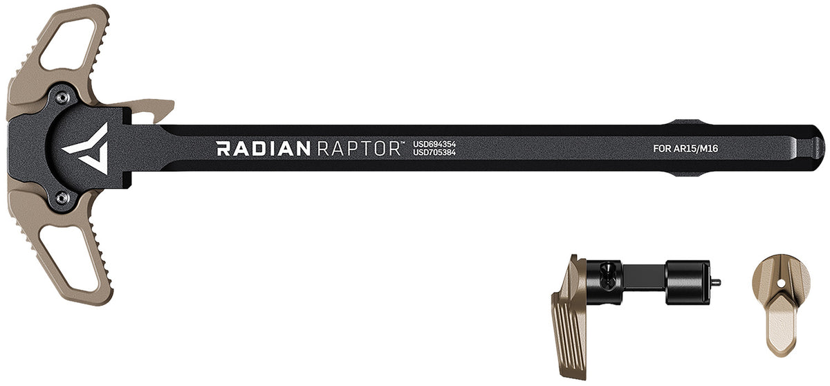 Radian Weapons Raptor Ambi Charging Handle & Talon 45/90 Safety FDE AR-15/M16