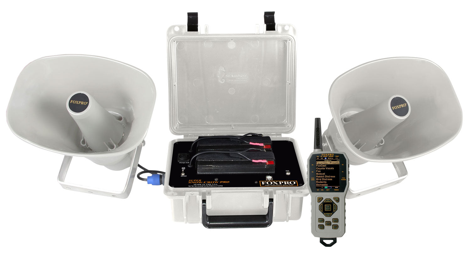 FOXPRO Super Snow Crow Pro Electronic Caller with TX-1000 Remote, White