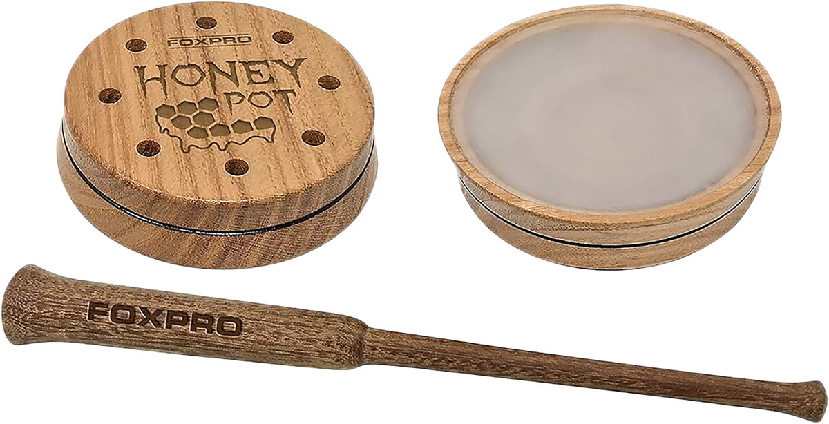 FOXPRO Honey Pot Crystal Friction Turkey Call, Honey Locust Wood