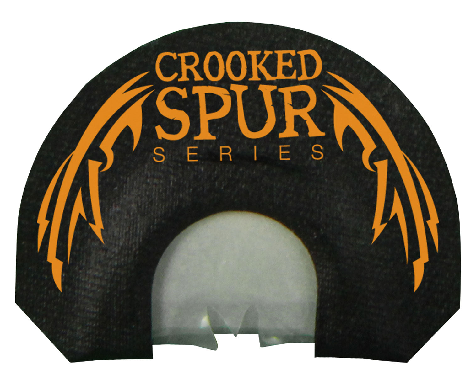 Foxpro Crooked Spur V-Cut Diaphragm Turkey Call - 3.5 Prophylactic Reeds, Black