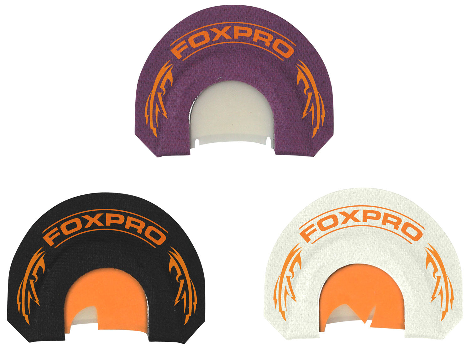 Foxpro Crooked Spur Hybrid Spur Combo 3-Pack Turkey Diaphragm Call - Double Reed, Black/Purple/White