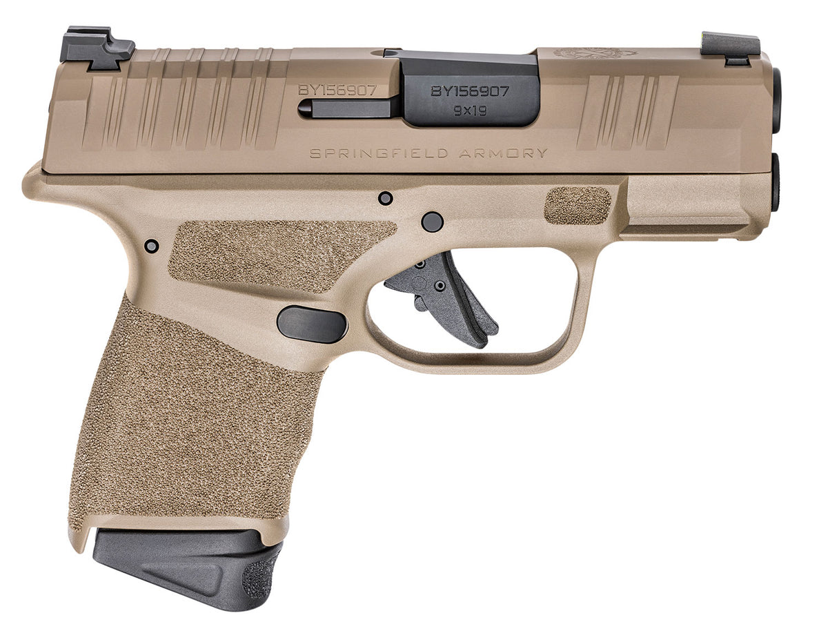 Springfield Armory HC9319F Hellcat Micro-Compact Frame 9mm Luger 13+1/11+1 3" Melonite Steel Barrel, Flat Dark Earth Cerakote Serrated Steel Slide, Flat Dark Earth Polymer Frame w/Picatinny Rail