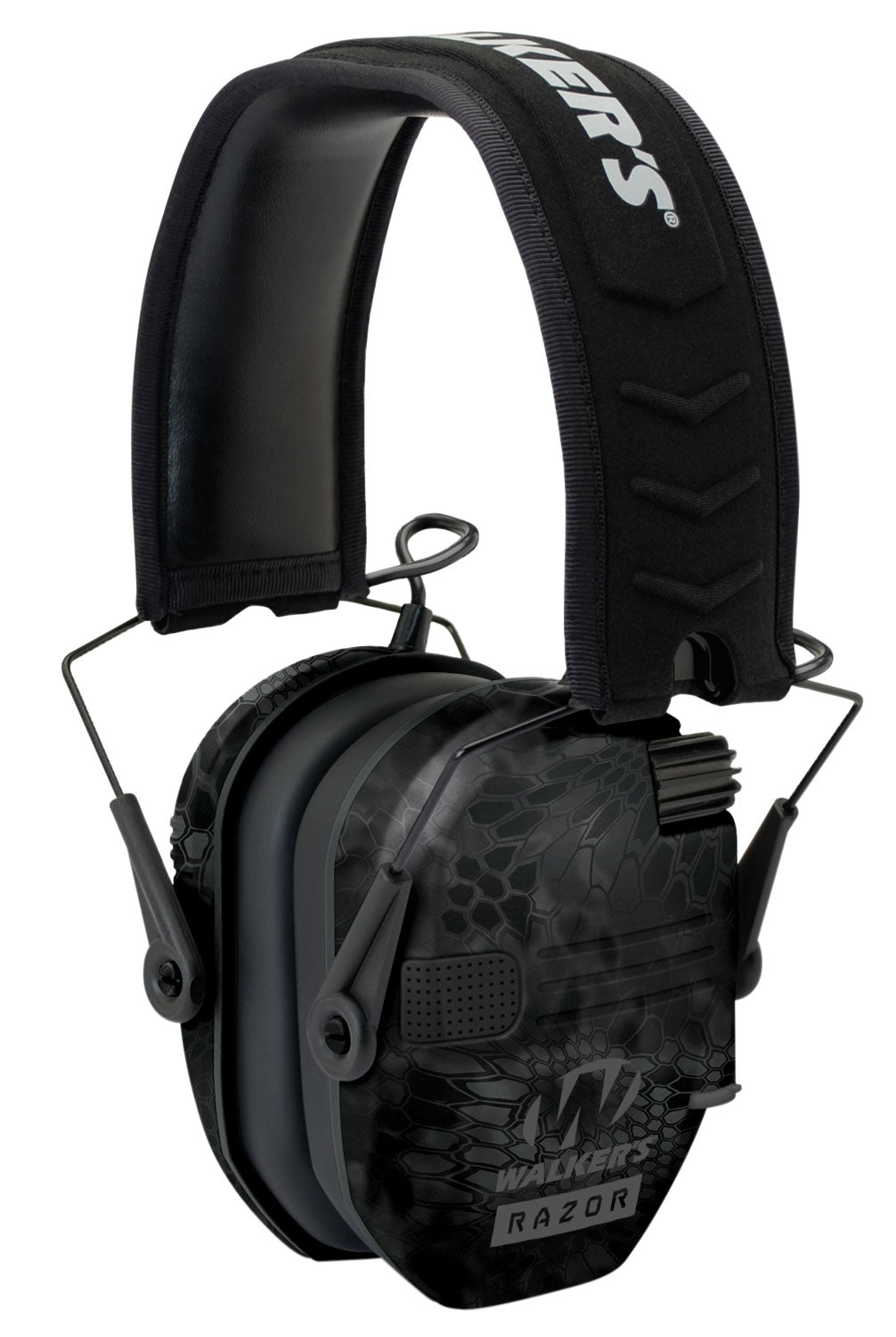 Walker's Razor Slim Electronic Earmuff 23 dB Over-the-Head Typhoon Camo/Black