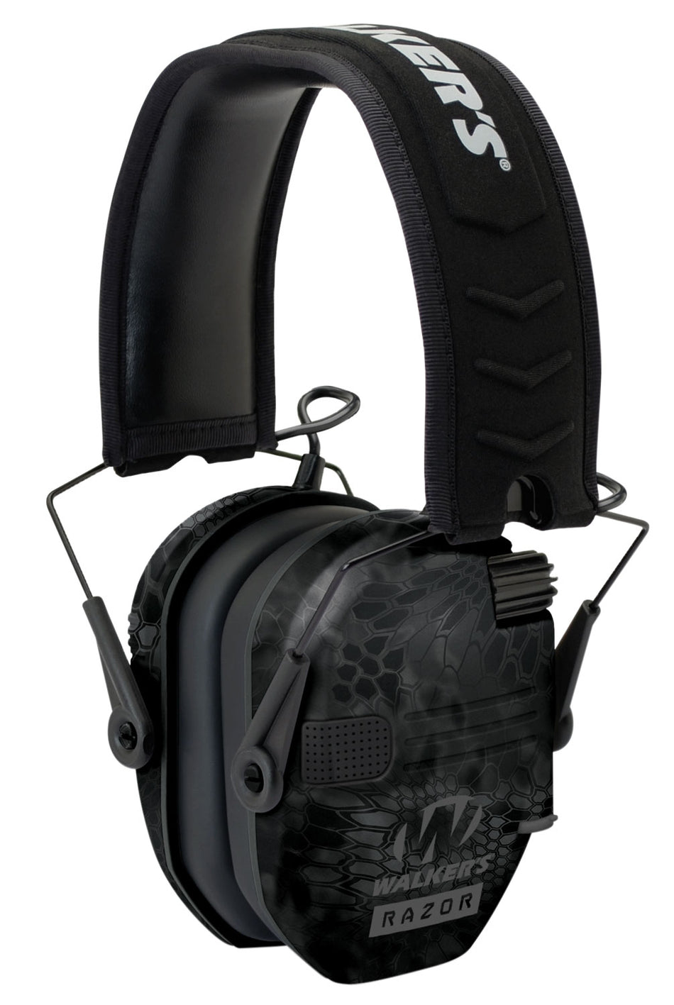 Walker's Razor Slim Electronic Earmuff 23 dB Over-the-Head Typhoon Camo/Black