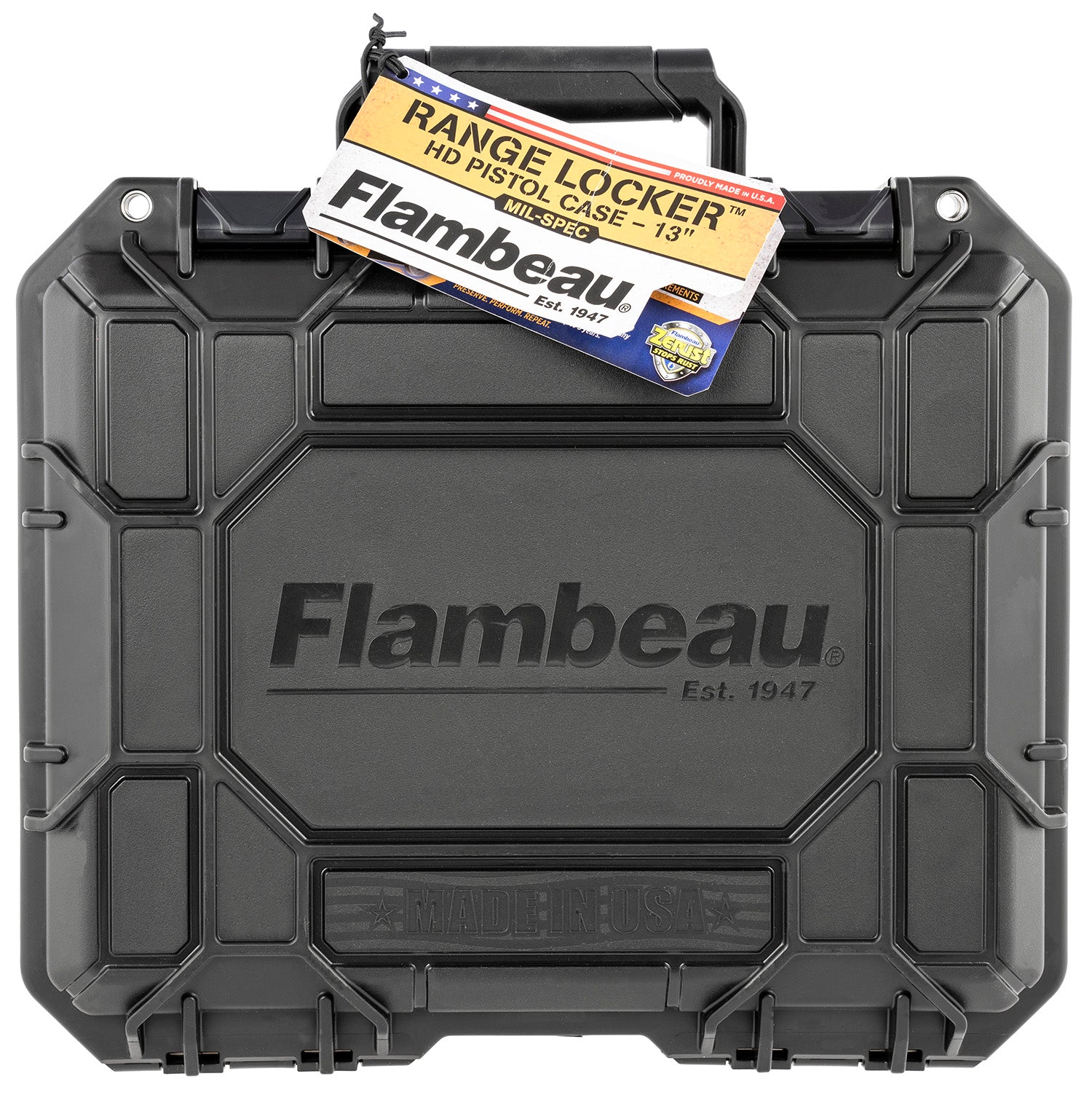 Flambeau 1312SN Range Locker HD Pistol Case Black Polymer Full Size/Multiple Compact Handguns