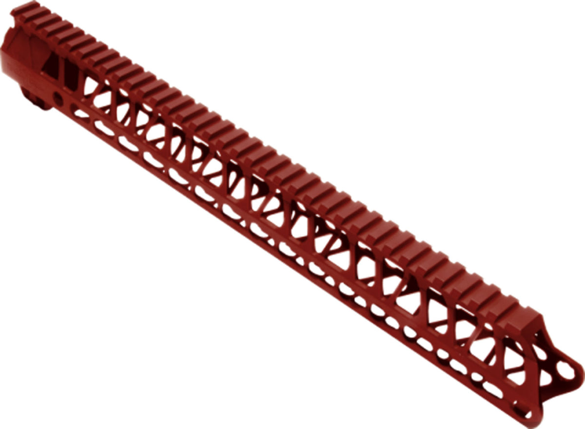 Timber Creek Outdoors Enforcer Handguard AR-15 Red Anodized Aluminum 15" Picatinny/M-LOK