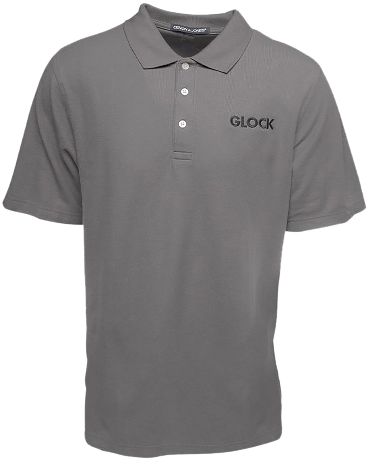 Glock AP95874 Classic Polo Gray 100% Cotton Short Sleeve - Small