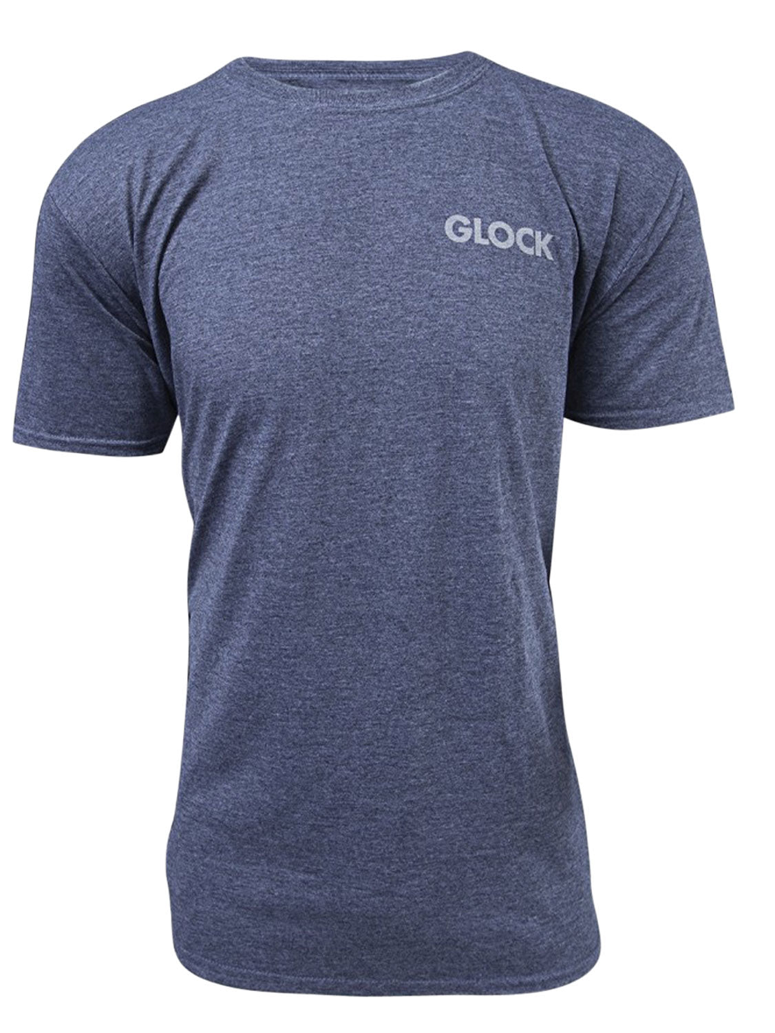 Glock AA75157 Pistol Flag Heather Navy Short Sleeve Tee - Large Semi-Fitted