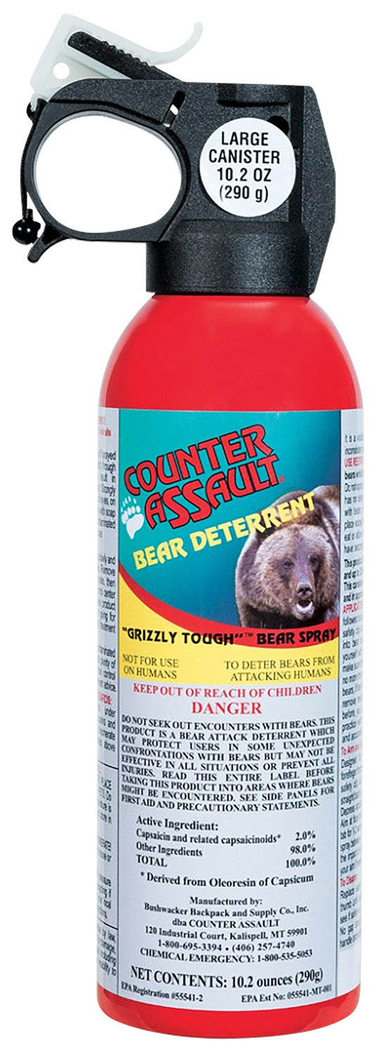 Counter Assault 15067035 Bear Deterrent Pepper Spray 10.20 oz 32 ft Range with Nylon Holster
