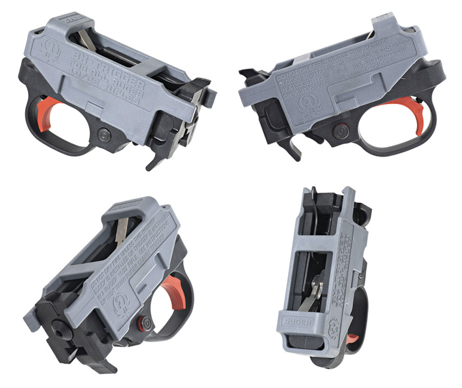 Ruger 90631 BX-Trigger for 10/22 & 22 Charger, 2.75 lb Pull, Red