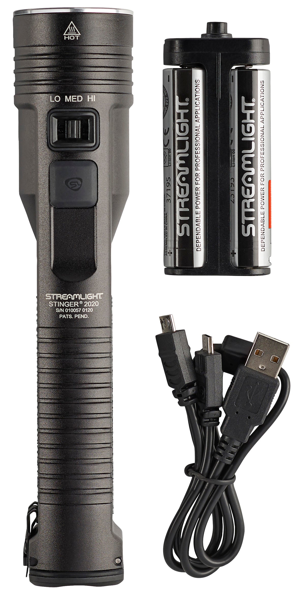 Streamlight 78100 Stinger 2020 Black Anodized Rechargeable Flashlight 2000 Lumens (No Charger)