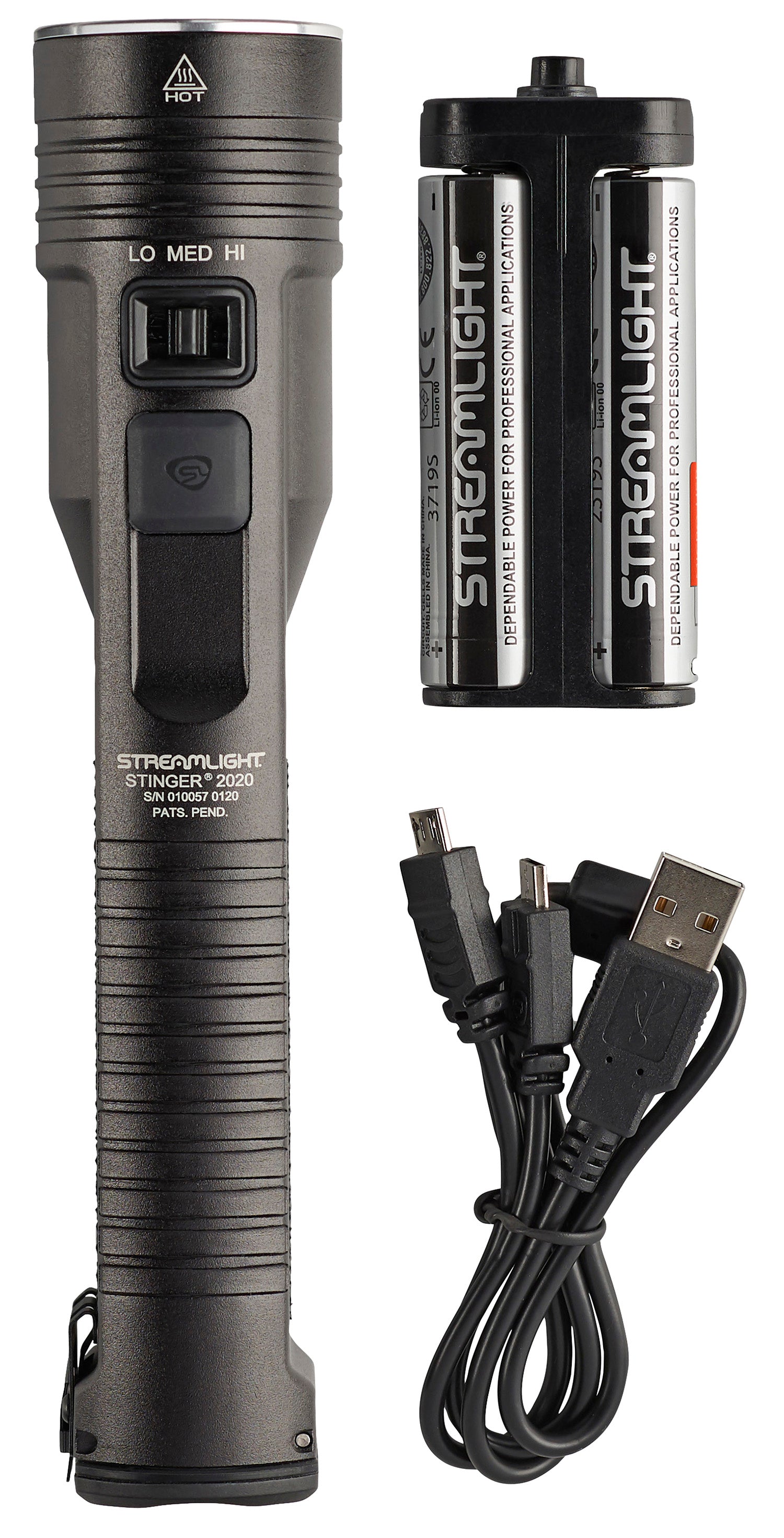 Streamlight 78100 Stinger 2020 Black Anodized Rechargeable Flashlight 2000 Lumens (No Charger)