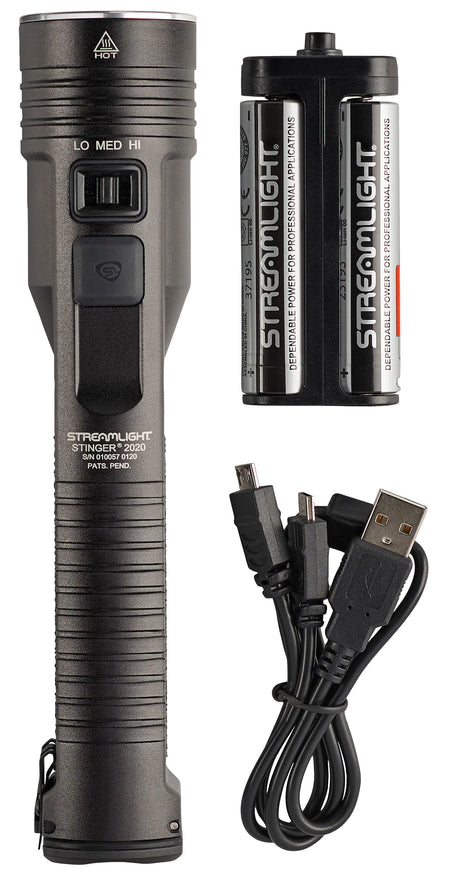 Streamlight 78100 Stinger 2020 Black Anodized Rechargeable Flashlight 2000 Lumens (No Charger)