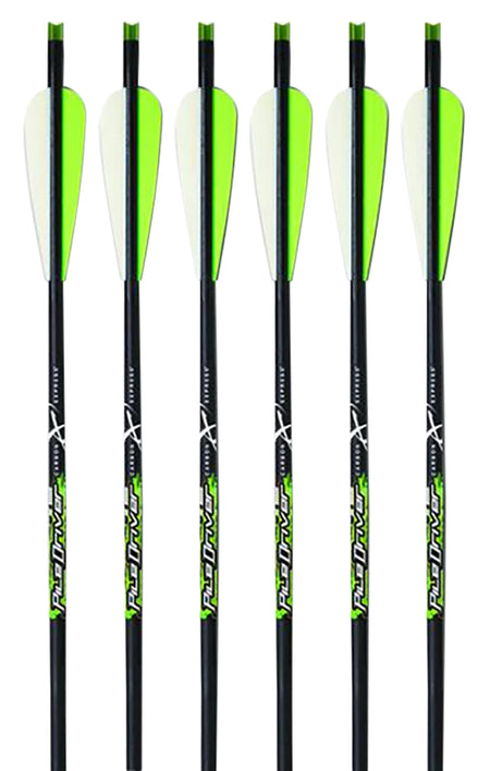 Carbon Express 52140 PileDriver Crossbolt Green 20 Inch Carbon Fiber 6 Pack