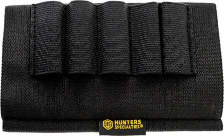 Hunters Specialties 00685 Shotgun Buttstock Shell Holder Black Elastic 5-Round