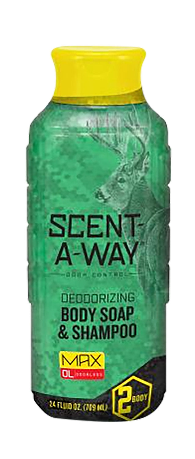 Scent-A-Way 07756 Max Green Soap Odorless Liquid Body Wash and Shampoo 24 oz
