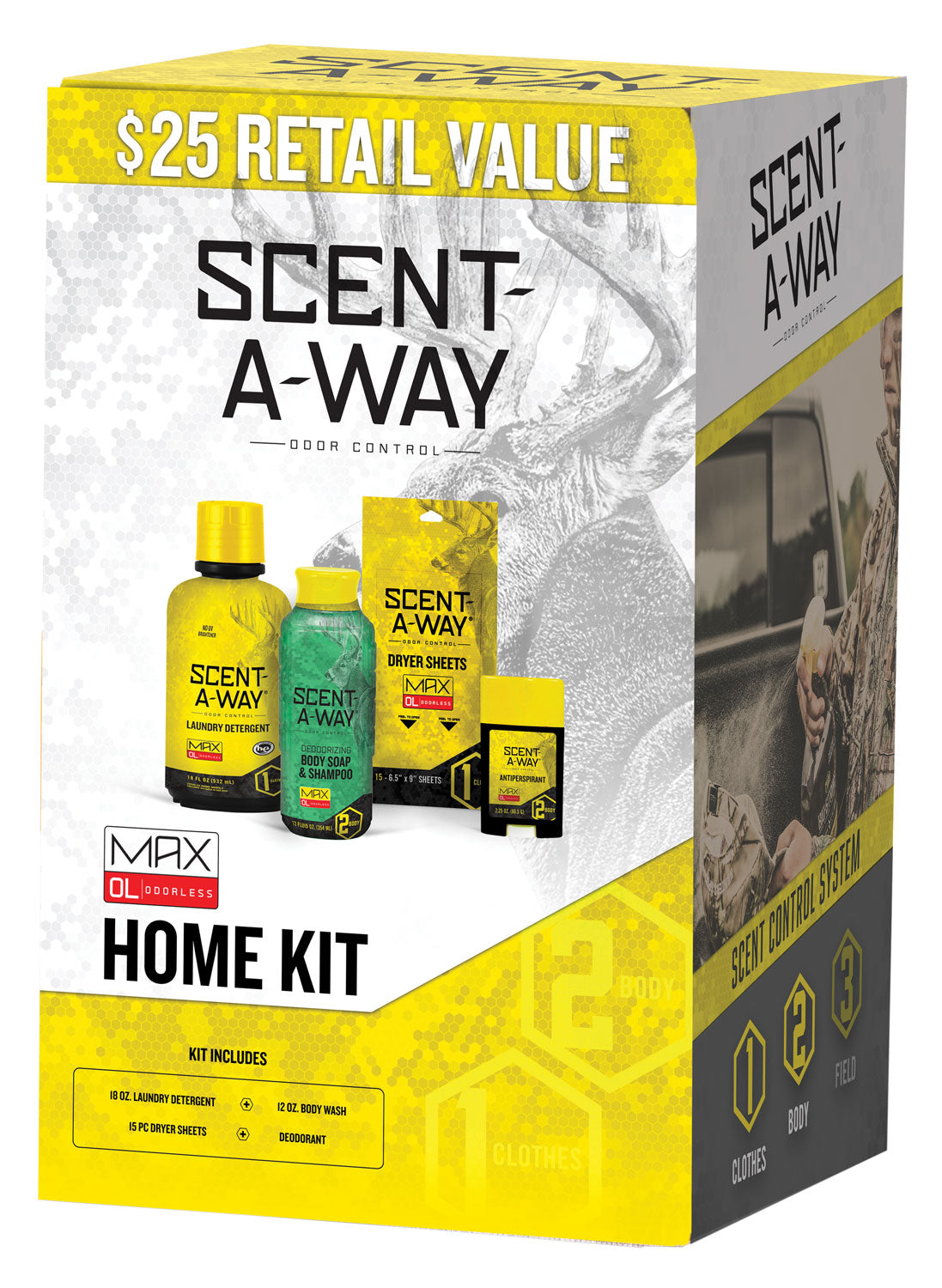 Scent-A-Way 100097 Max Odorless Home Kit Odor Eliminator Hunter Scent Control Bundle