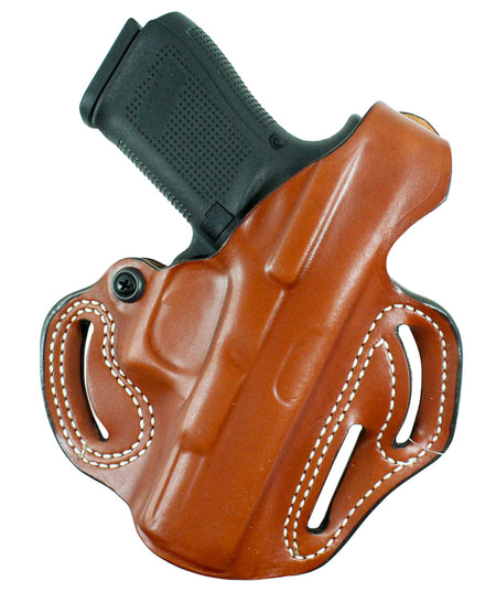 DeSantis Gunhide 001TA21Z0 Thumb Break Scabbard OWB Holster Tan Leather Belt Slide Right Hand Fits 1911 5" Barrel