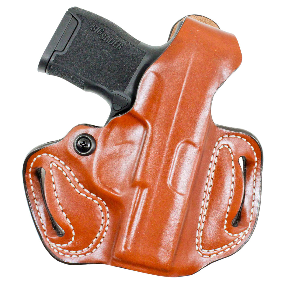 DeSantis Thumb Break Mini Slide OWB Tan Leather Holster for Springfield Hellcat 3" Right Hand