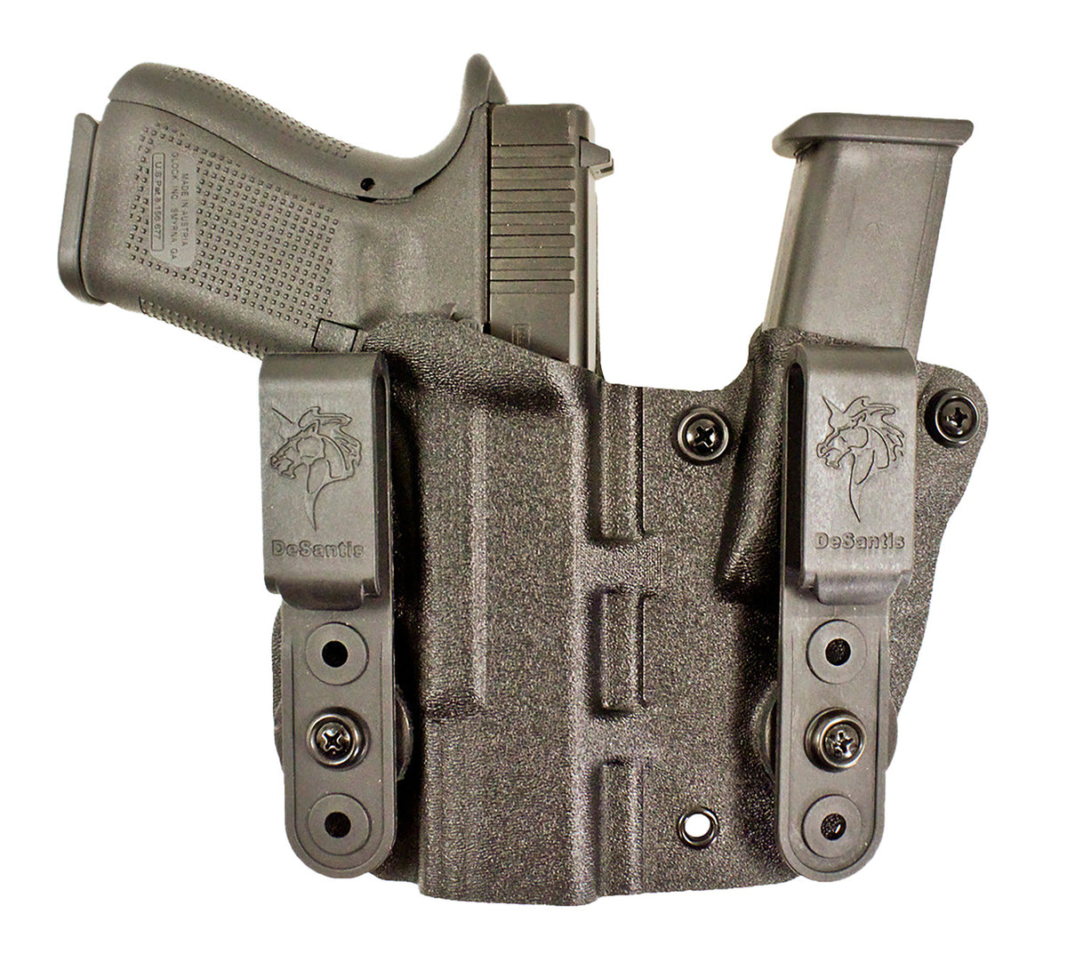 DeSantis Hidden Truth AIWB Appendix Holster Black Kydex Belt Clip for Glock 43/43X Right Hand