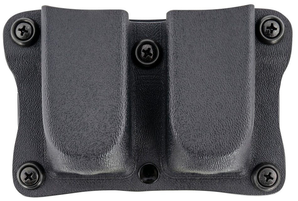 DeSantis Gunhide A87KJJJZ0 Quantico Double Mag Pouch OWB Black Kydex Belt Clip Glock 17 19 Ambidextrous