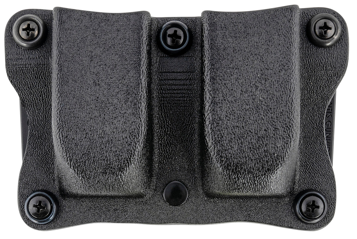 DeSantis Gunhide A87KJKKZ0 Quantico Double Mag Pouch OWB Black Kydex Belt Clip Sig P365 Ambidextrous