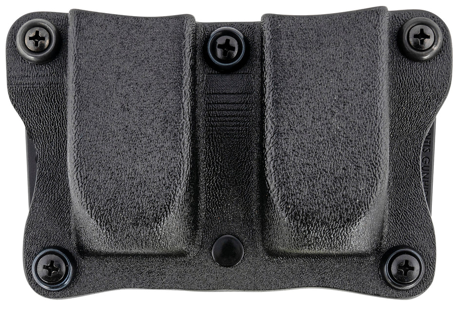 DeSantis Gunhide A87KJKKZ0 Quantico Double Mag Pouch OWB Black Kydex Belt Clip Sig P365 Ambidextrous