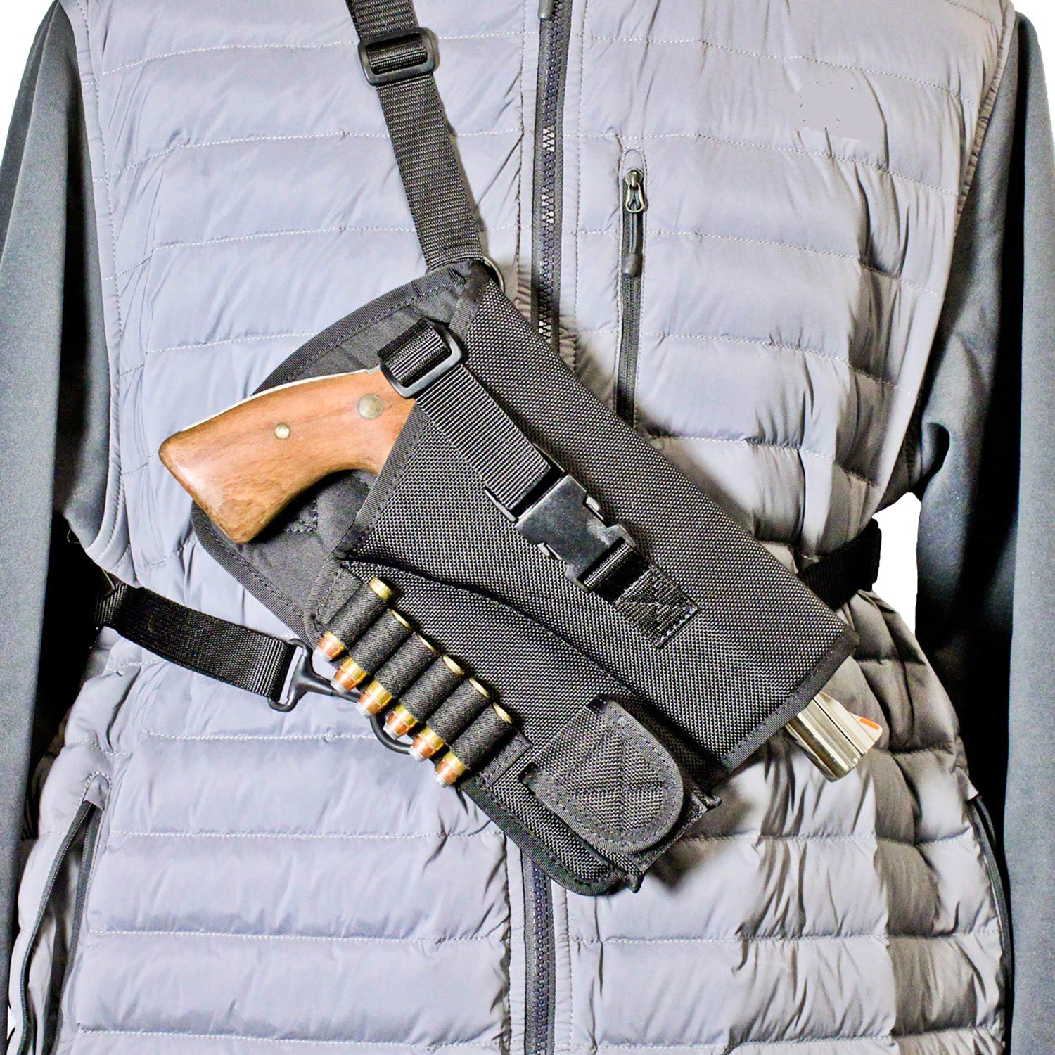 DeSantis Gunhide M72BALRZ0 Yukon Hunting Rig Nylon Shoulder Holster Fits Ruger GP100 4" Right Hand