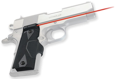 Crimson Trace 011210 LG-404 Lasergrips for 1911 Compact/Officer/Defender - Red Laser, Black Polymer