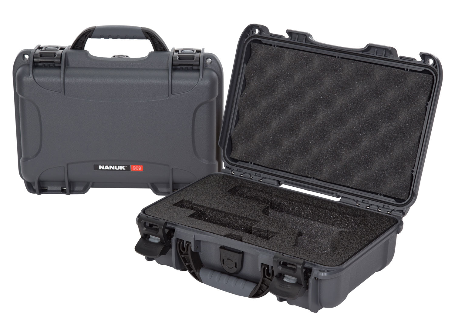 Nanuk 909GLOCK7 909 Graphite Resin Glock-Compatible Pistol Case w/ Closed-Cell Foam