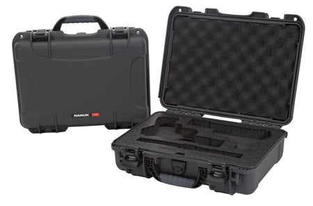 Nanuk 910CLASG7 910 Classic 2-Up Pistol Case Graphite Polymer 13.20" x 9.20" x 4.10" Interior
