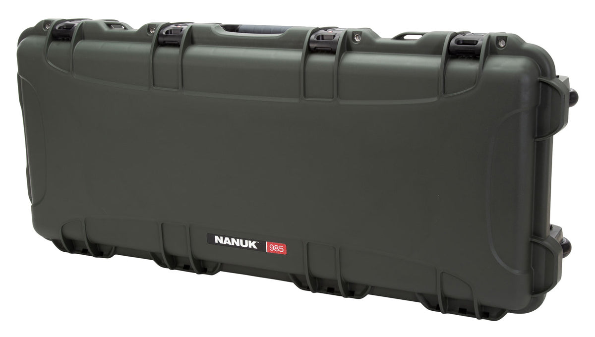 Nanuk 985 Takedown Case Olive Resin with Lockable Latches for Rifles