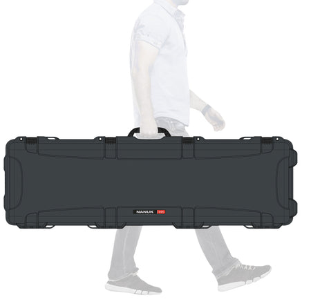 Nanuk 995 52" Graphite Resin Waterproof Rifle Hard Case with Foam and TSA Locks