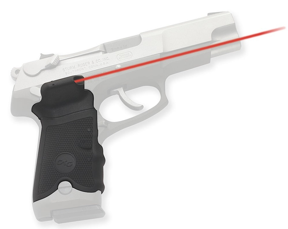 Crimson Trace 011190 Lasergrips for Ruger P-Series Pistols - Red Laser, Black Polymer