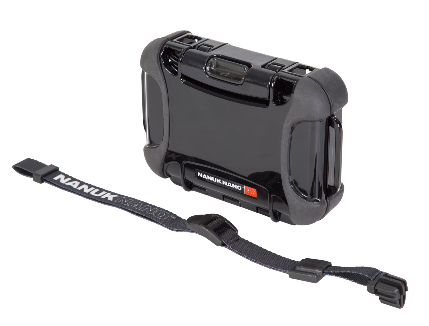 Nanuk Nano 310 Black Polycarbonate Hard Case with PowerClaw Latches and Carry Strap