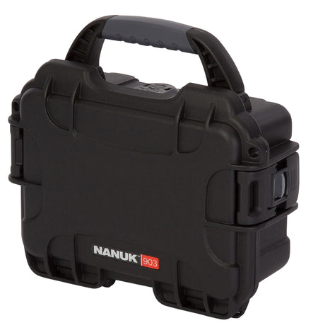 Nanuk 903 Impact-Resistant Black Polymer Hard Case with Foam Padding and PowerClaw Latches