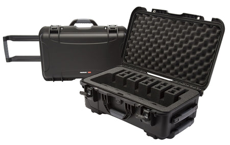 Nanuk 935 6-Up Pistol Case Black Polymer with Foam Padding and Wheels