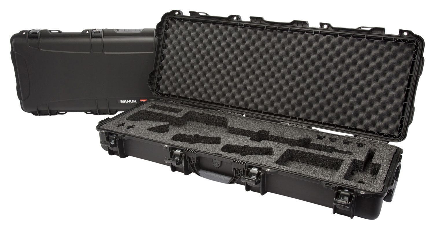 Nanuk 990 AR15 Black Polymer Case with Foam Padding and Lockable Latches