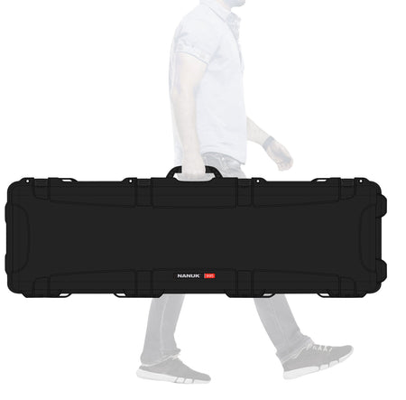 Nanuk 995 52" Black Polymer Hard Case with Foam Padding and Waterproof Construction