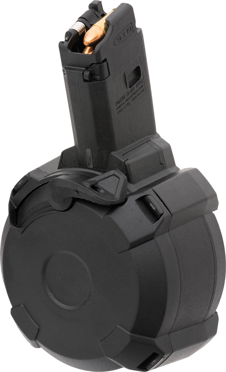 Magpul MAG1035BLK PMAG D-50 EV9 50-Round 9mm Luger Drum Magazine for CZ Scorpion EVO 3 S1 Black Polymer