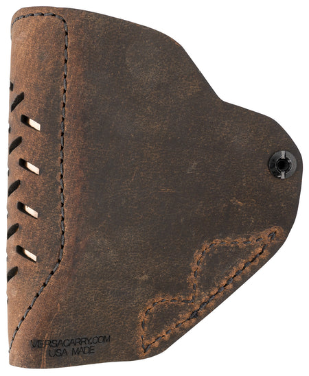 Versacarry REV211 Revolver IWB Distressed Brown Leather Belt Clip Fits S&W J Frame Right Hand