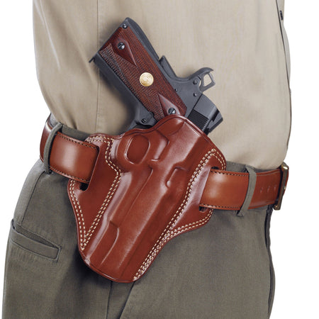Galco CM800 Combat Master OWB Tan Leather Belt Slide Holster for Glock 43/43X/Springfield Hellcat - Right Hand