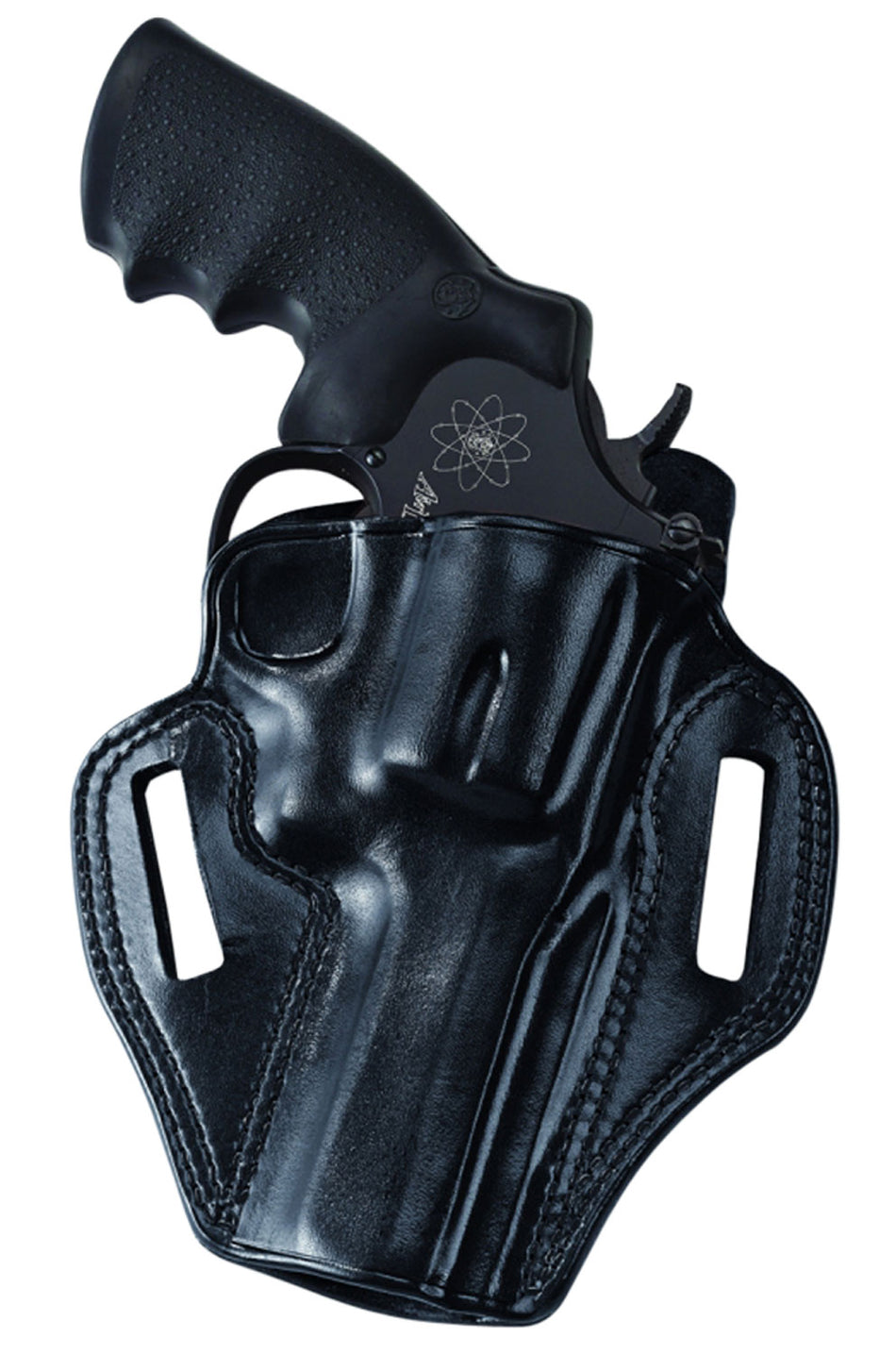 Galco CM800B Combat Master OWB Black Leather Belt Slide Holster for Glock 43/43X/Springfield Hellcat - Right Hand