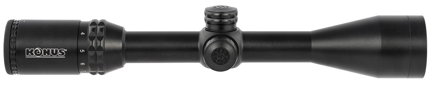 Konus KonusPro 275 Muzzleloader Riflescope Matte Black 3-10x44mm 1-Inch Tube Dual Illuminated 275 Ballistic Dot Reticle